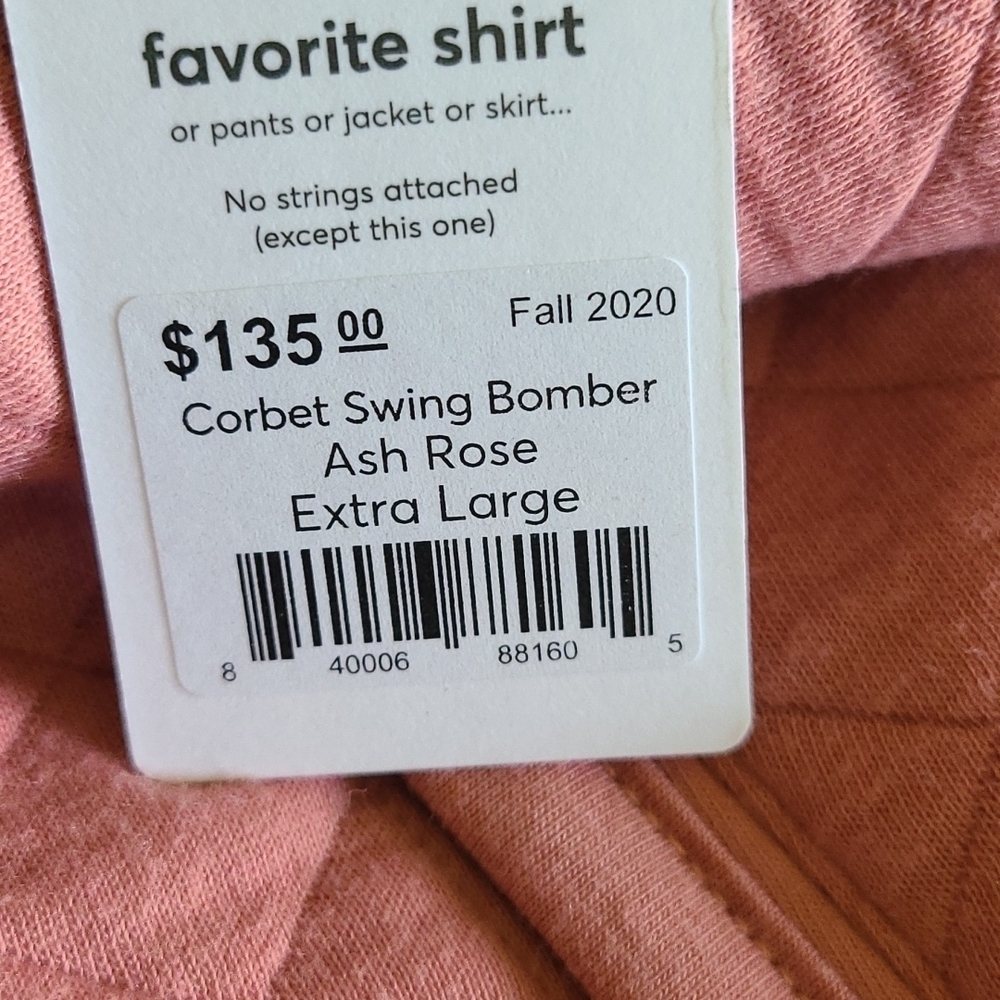Marine Layer Corbet Bomber Jacket Ash Rose Large - Picture 7 of 7